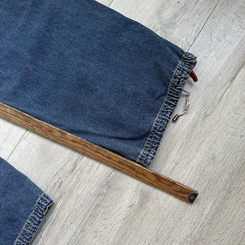 Vintage Pepe Jeans Denim Y2K Ultra Baggy Jeans Pants 34x32 Men Faded Drawstring - Picture 7 of 9
